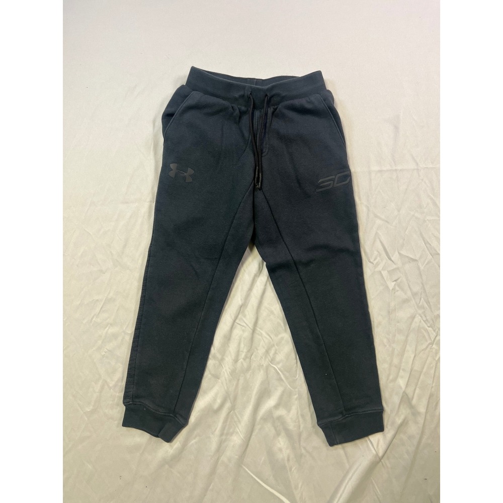 Under Armour SC30 Youth S Jogger‎ Sweatpants Black Loose Drawstring Athletic J5